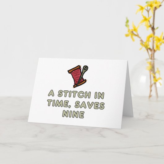 A Stitch In Time カード (黄色い花)