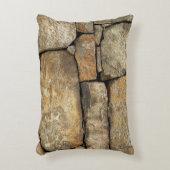 A stone wall made of cobblestones background textu アクセントクッション (正面(垂直))
