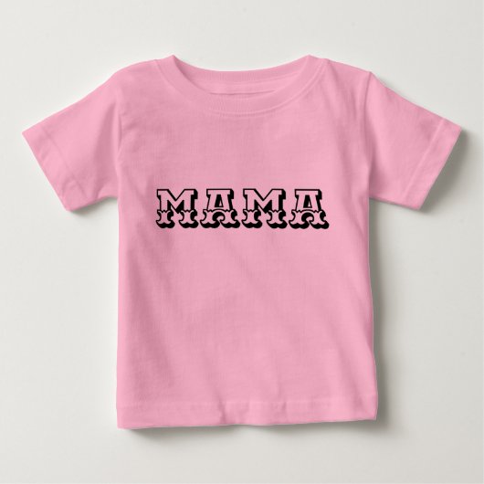 A straightforward yet profound "MAMA" typographic  ベビーTシャツ (正面)
