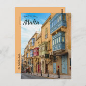 A Street in La Valletta Malta ポストカード (正面/裏面)