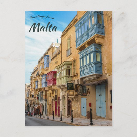 A Street in La Valletta Malta ポストカード (正面)