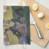 A Sunday on La Grande Jatte, Georges Seurat 1884 キッチンタオル (四つ折り)