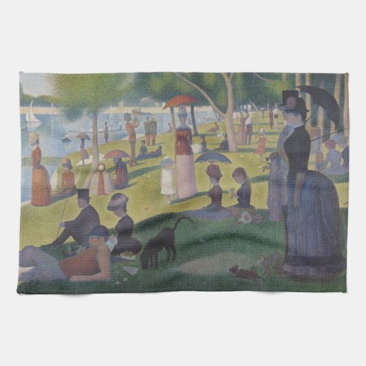 A Sunday on La Grande Jatte, Georges Seurat 1884 キッチンタオル (横)