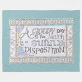 A Sunny Disposition Fleece Blanket (Sea Foam) フリースブランケット (正面(横))
