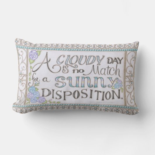 A Sunny Disposition Throw Pillow ランバークッション (正面)