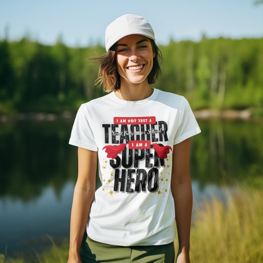 A SuperHero Teacher Appreciation ホワイト Tシャツ
