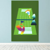 A Surreal Tennis Match キャンバスプリント (インサイチュ (ウッドフロア))