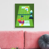 A Surreal Tennis Match キャンバスプリント (インサイチュ (リビング))