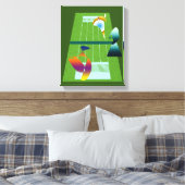 A Surreal Tennis Match キャンバスプリント (インサイチュ (寝室))