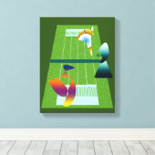 A Surreal Tennis Match キャンバスプリント (インサイチュ (ウッドフロア))