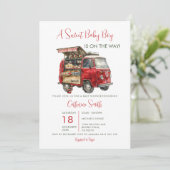 A Sweet Baby Boy Bakery Food Truck Baby Shower 招待状 (スタンド正面)