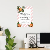 A Sweet Baby Girl On The Way Clementine Welcome ポスター (ホームオフィス)