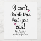 A Sweet Baby Pregnancy Reveal New Grandparents ワインラベル (シングルラベル)