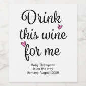 A Sweet Baby Pregnancy Reveal New Grandparents ワインラベル (シングルラベル)