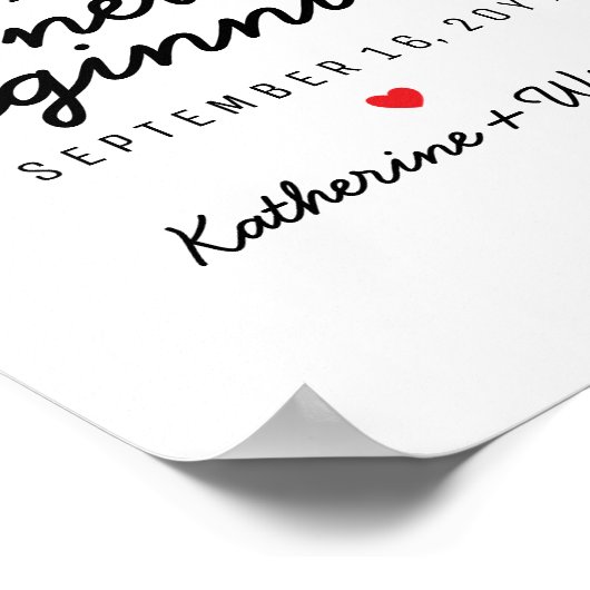 A Sweet Ending to a New Beginning Custom Wedding ポスター (角)