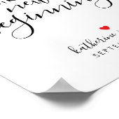 A Sweet Ending To A New Beginning Wedding Sign ポスター (角)