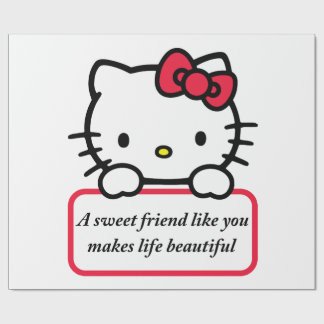 A Sweet Friend Like You - Heartfelt Quote T-Shirt ラッピングペーパー