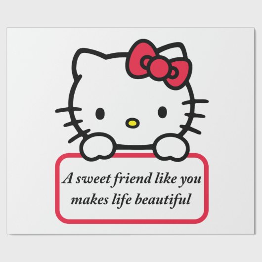 A Sweet Friend Like You - Heartfelt Quote T-Shirt ラッピングペーパー (フラット)