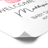 A Sweet Girl Baby Cloths赤ちゃんシャワーへようこそ ポスター (角)