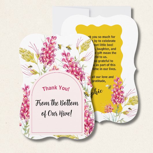 A Sweet Little Bee Is On Her Way サンキューカード