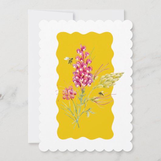 A Sweet Little Bee Is On Her Way 招待状 (裏面)