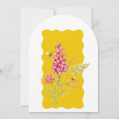 A Sweet Little Bee Is On Her Way Arch 招待状 (裏面)