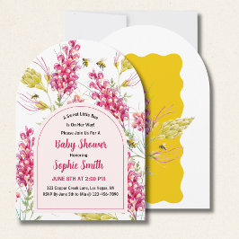 A Sweet Little Bee Is On Her Way Arch 招待状