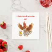 A Sweet Little chick is On The Way baby shower スタンダードカクテルナプキン (インサイチュ)