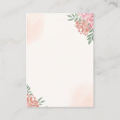 A Sweet Little Girl is on her Way Baby shower エンクロージャーカード (裏面)