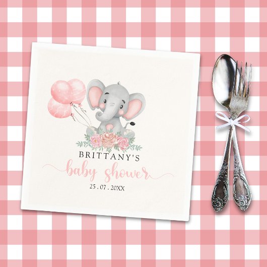 A Sweet Little Girl is on her Way Baby shower スタンダードカクテルナプキン