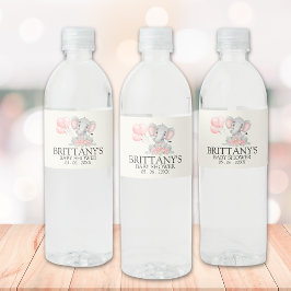 A Sweet Little Girl is on her Way Baby shower ペットボトルラベル