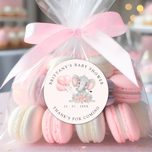 A Sweet Little Girl is on her Way Baby shower ラウンドシール