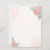 A Sweet Little Girl is on her Way Baby shower 招待状 (裏面)