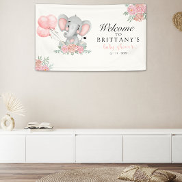 A Sweet Little Girl is on her Way Baby shower 横断幕