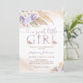 A Sweet Little Girl Pampass Baby Shower Invitation 招待状 (スタンド正面)