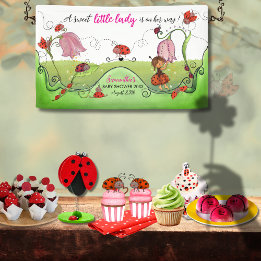 A Sweet Little Lady Ladybug Baby Shower 横断幕