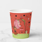 A Sweet Little Lady Ladybug Baby Shower Paper Cups 紙コップ (正面)