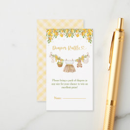 A Sweet Little One Lemon Citrus Baby Shower エンクロージャーカード