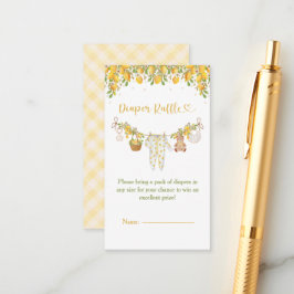 A Sweet Little One Lemon Citrus Baby Shower エンクロージャーカード