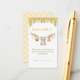 A Sweet Little One Lemon Citrus Baby Shower エンクロージャーカード