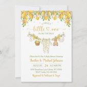 A Sweet Little One Lemon Citrus Baby Shower 招待状 (正面)