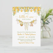 A Sweet Little One Lemon Citrus Baby Shower 招待状 (スタンド正面)