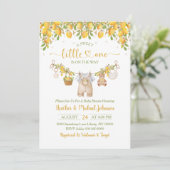 A Sweet Little One Lemon Citrus Baby Shower 招待状 (スタンド正面)