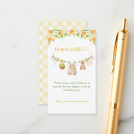 A Sweet Little One Lemon Citrus Floral Baby Shower エンクロージャーカード