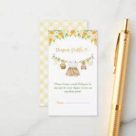 A Sweet Little One Lemon Citrus Floral Baby Shower エンクロージャーカード