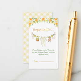 A Sweet Little One Lemon Citrus Floral Baby Shower エンクロージャーカード