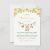 A Sweet Little One Lemon Citrus Floral Baby Shower サンキューカード (正面)