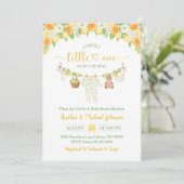 A Sweet Little One Lemon Citrus Floral Baby Shower 招待状 (スタンド正面)