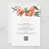 A Sweet Little Peach All In One Baby Shower 招待状 (裏面)