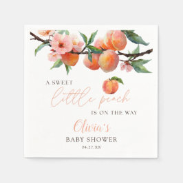 A Sweet Little Peach Baby Shower スタンダードカクテルナプキン